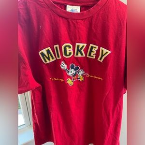 Mickey vintage embroidered men shirt XL